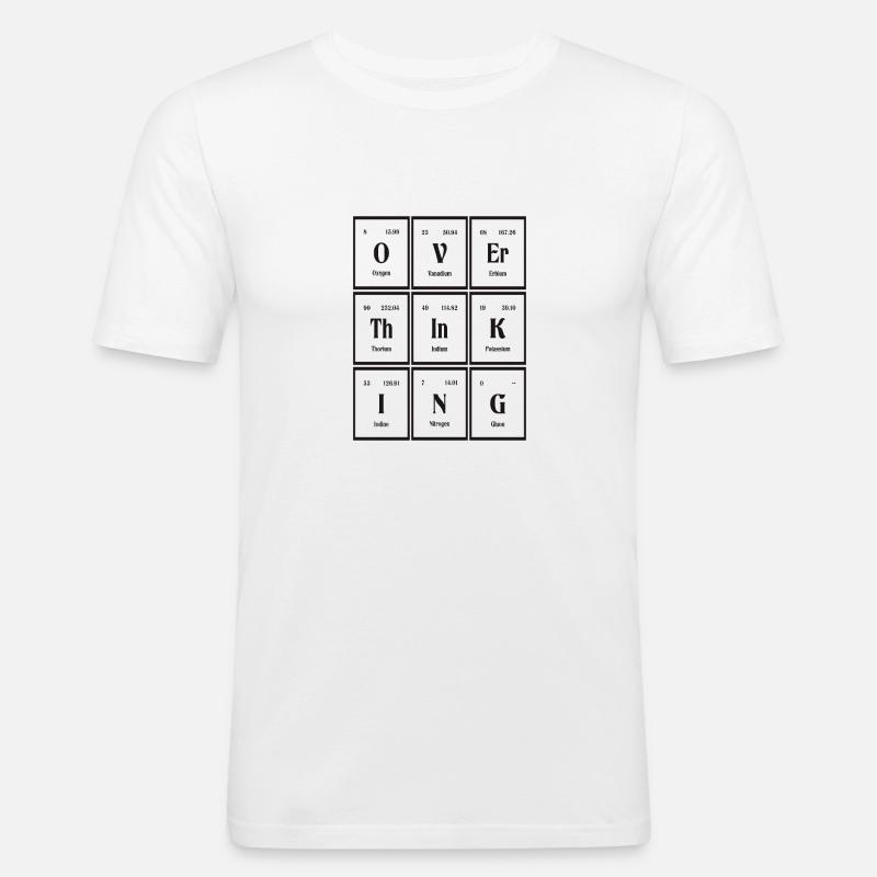 Überdenken | Periodensystem der Elemente - Männer Slim Fit T-Shirt - Weiß