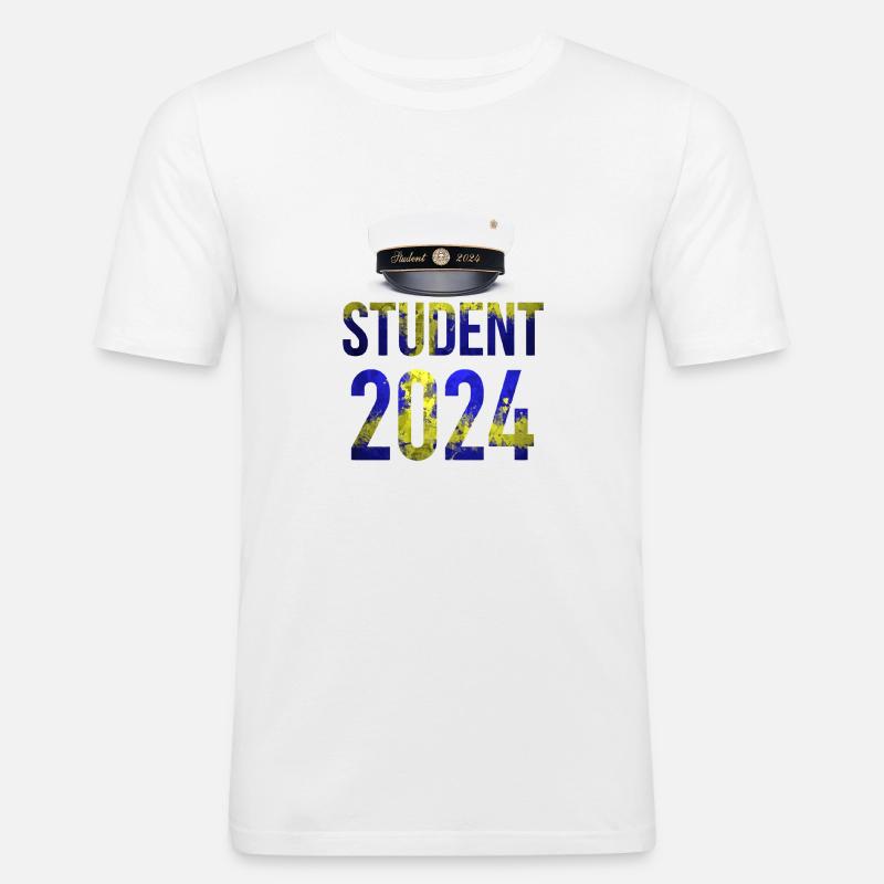 Abschlussfeier 2024 Abiturfeier - Männer Slim Fit T-Shirt - Weiß