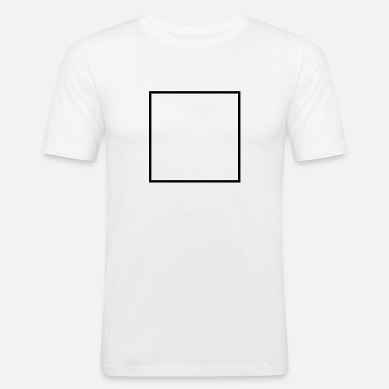 Math symbol - square - Men's Slim Fit T-Shirt - white