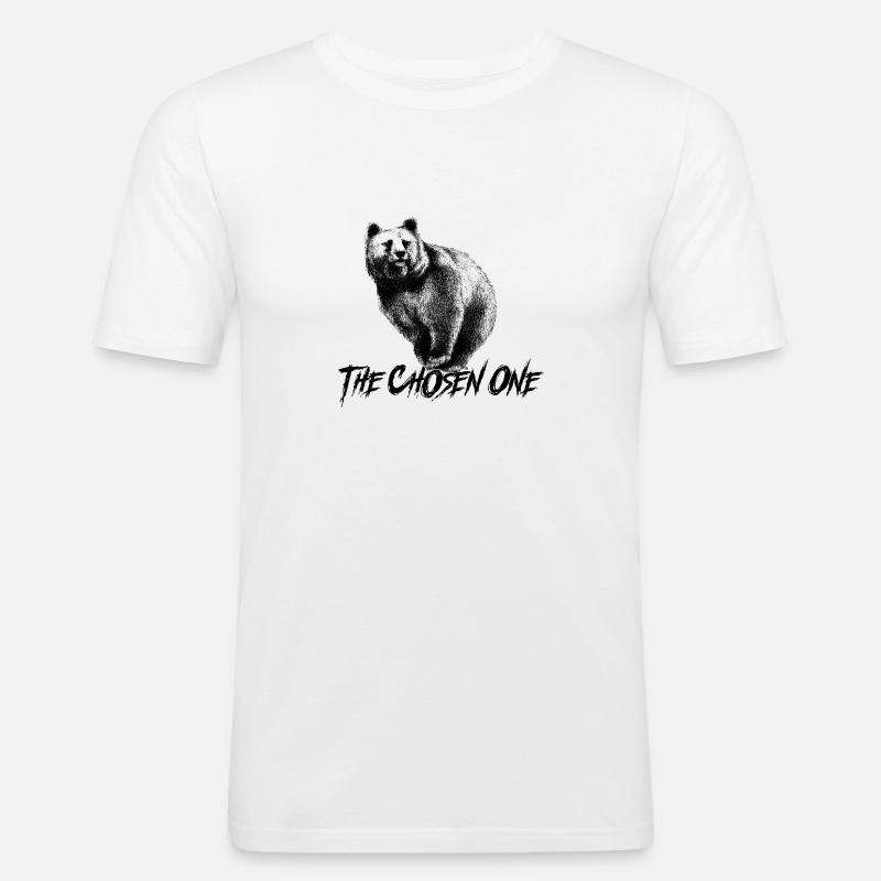 Der Auserwählte - Männer Slim Fit T-Shirt - Weiß