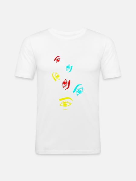 Eye symbol - Men's Slim Fit T-Shirt - white