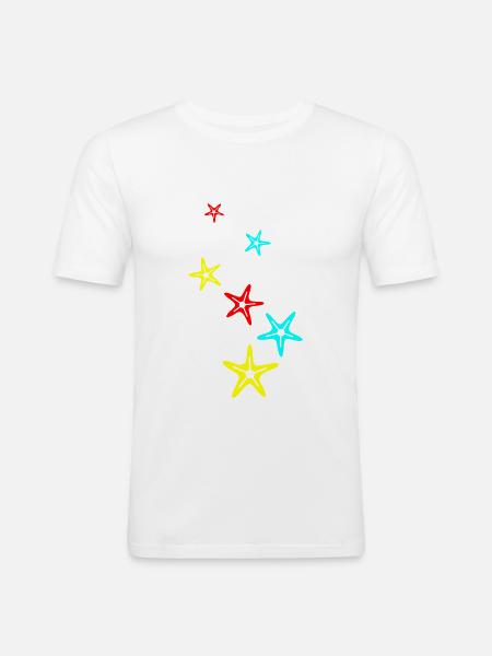 starfish icon icon - Men's Slim Fit T-Shirt - white