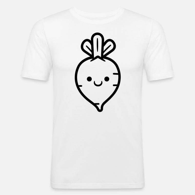 Karotte - Männer Slim Fit T-Shirt - Weiß