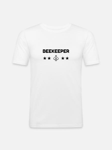 Beekeeping Beekeeper Bee Imker Apiculture - Men's Slim Fit T-Shirt - white