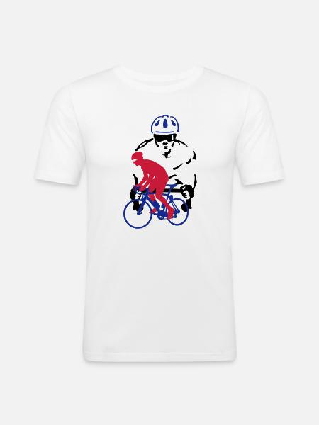 Rennrad - T-shirt près du corps Homme - blanc