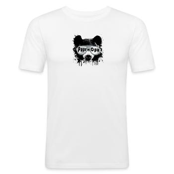 dad, grandpa, bear, panda bear, illustration - Men's Slim Fit T-Shirt - white - Front - Nik (191cm)