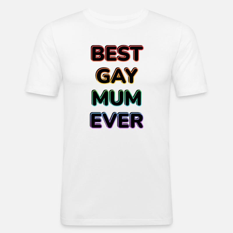 Beste schwule Mutter aller Zeiten - Männer Slim Fit T-Shirt - Weiß