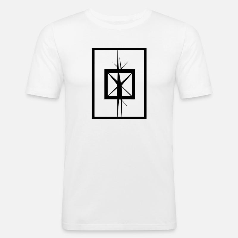 Cracked - Männer Slim Fit T-Shirt - Weiß
