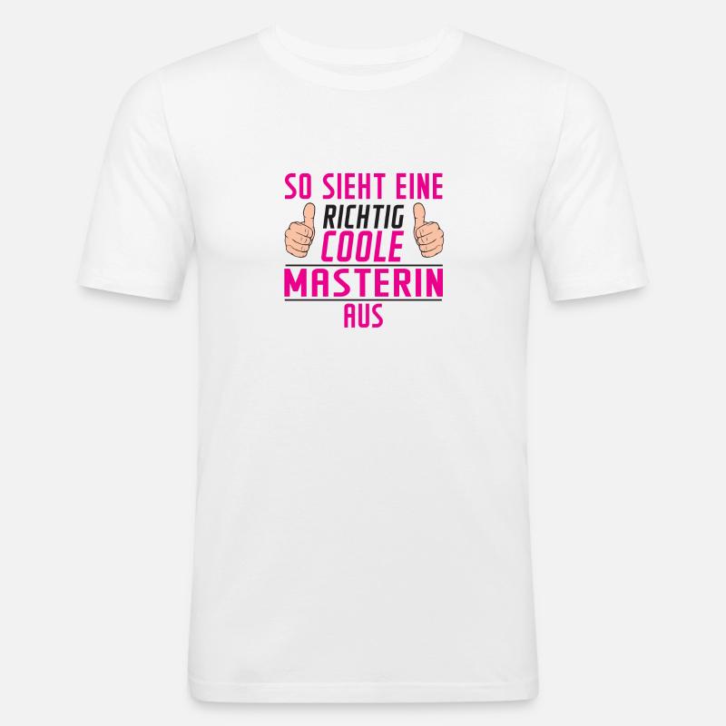 Masterin | | Student | Uni | Master Studium - Männer Slim Fit T-Shirt - Weiß