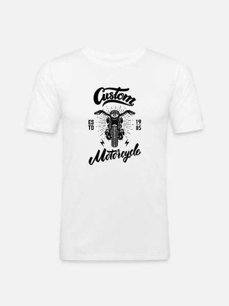 Custom motorcycle - Men's Slim Fit T-Shirt - white