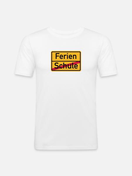 Ferien - Männer Slim Fit T-Shirt - Weiß