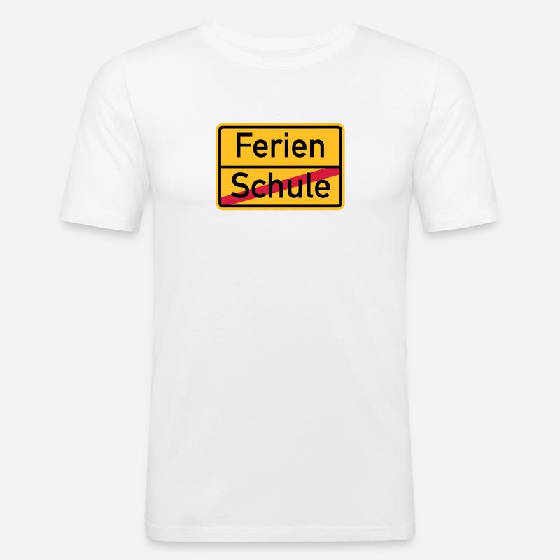Ferien - Männer Slim Fit T-Shirt - Weiß