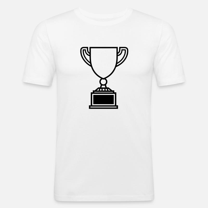 Trophäe - Männer Slim Fit T-Shirt - Weiß