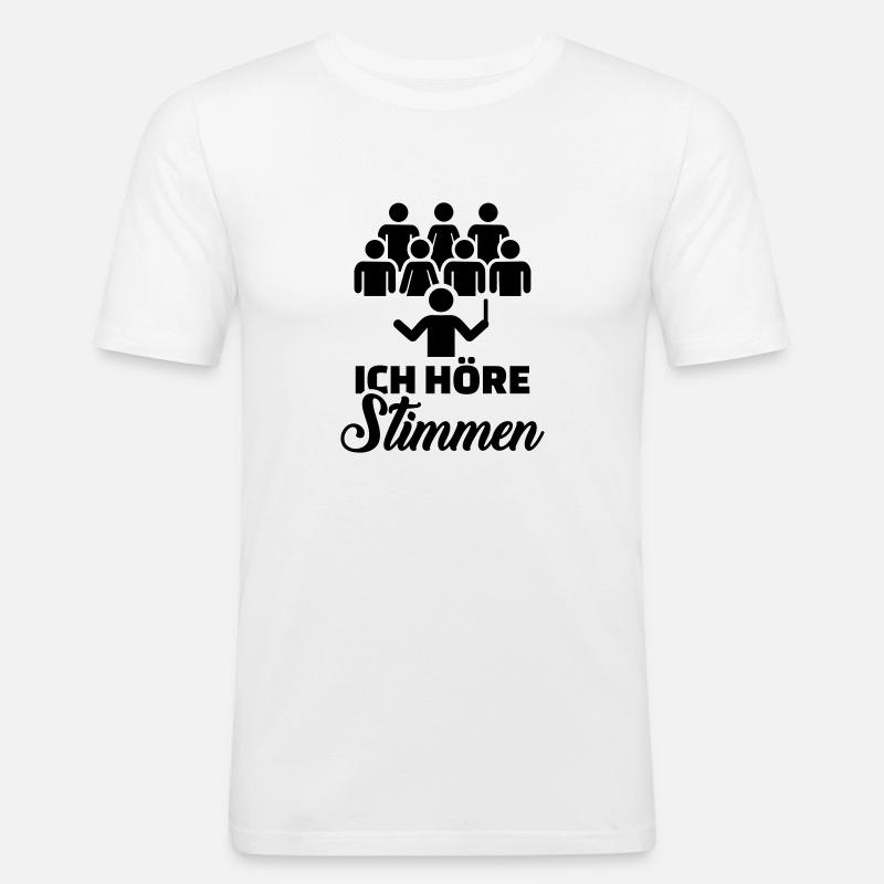 Chor - Männer Slim Fit T-Shirt - Weiß