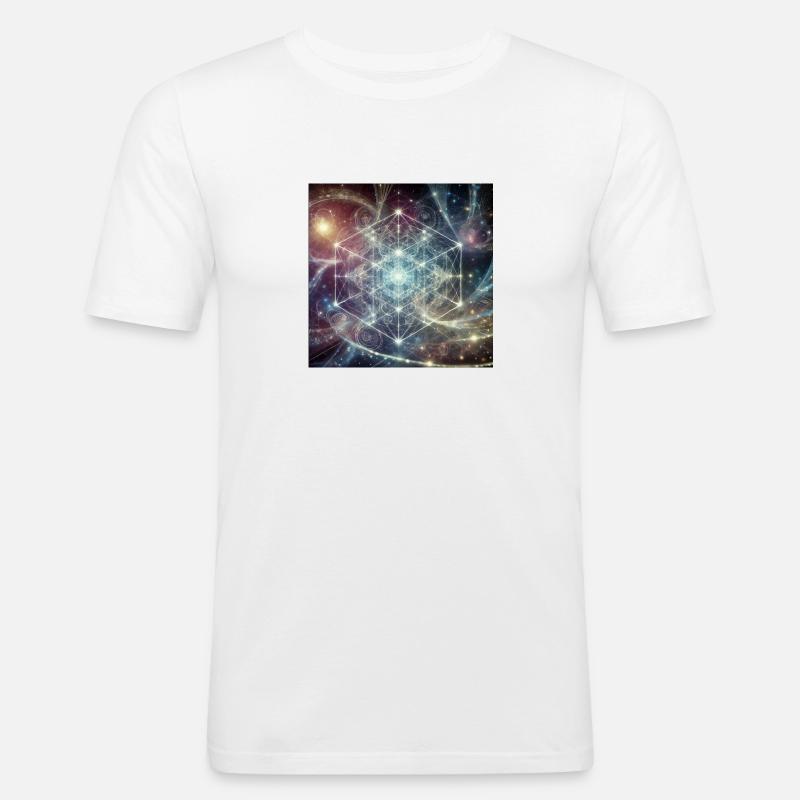 32 dimension - Männer Slim Fit T-Shirt - Weiß