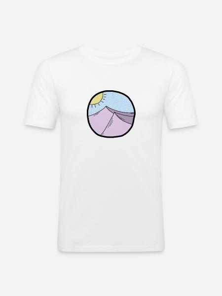 circle hills - Men's Slim Fit T-Shirt - white