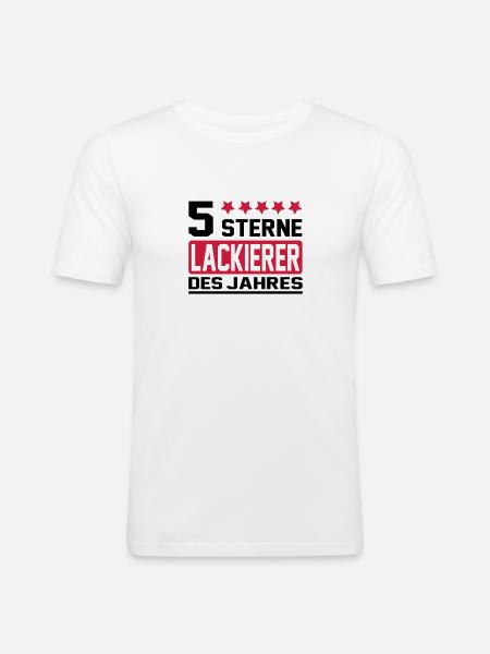 Lackierer - T-shirt près du corps Homme - blanc