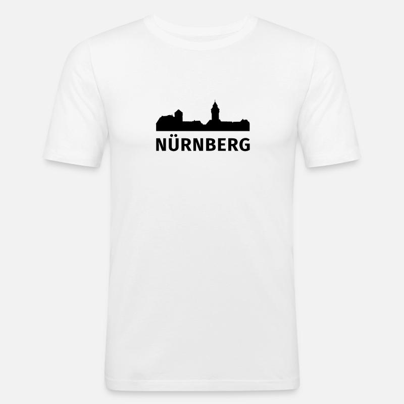 Nürnberg - Männer Slim Fit T-Shirt - Weiß