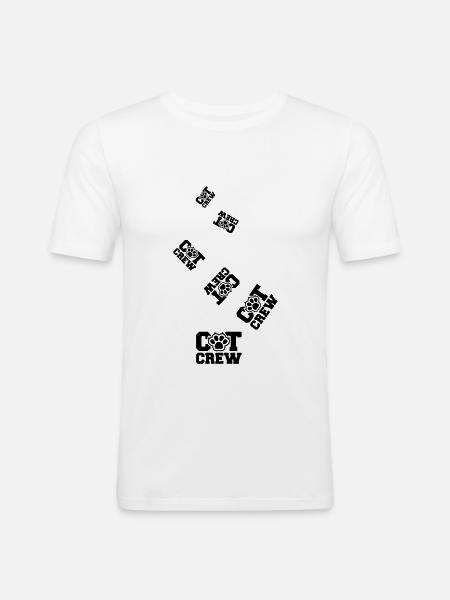Équipage Cat - T-shirt près du corps Homme - blanc