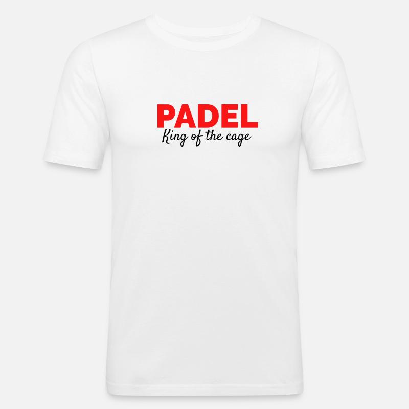 Padel, burens konung - Slim Fit T-shirt herr - vit