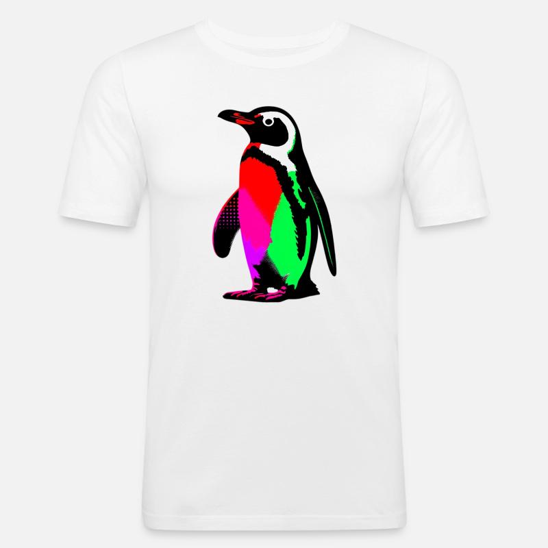 Pinguin - Männer Slim Fit T-Shirt - Weiß