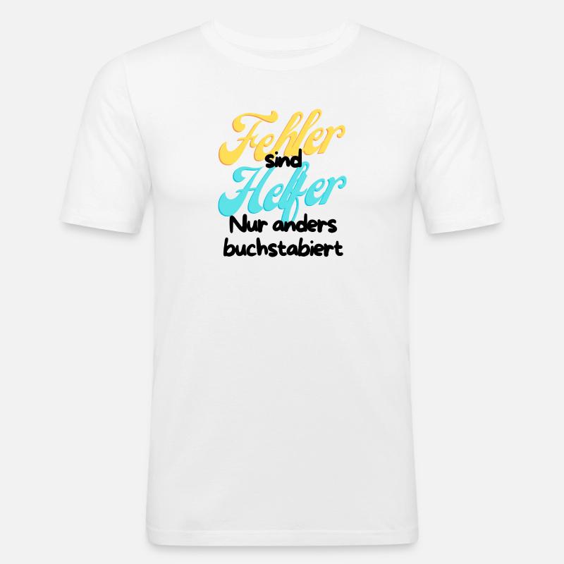 Fehler Helfer Gradient Script - Männer Slim Fit T-Shirt - Weiß