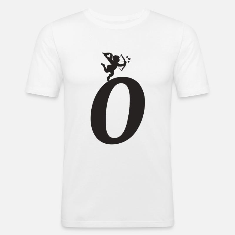 O - Männer Slim Fit T-Shirt - Weiß