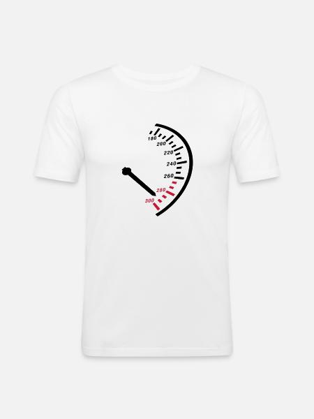speed__f2 - Men's Slim Fit T-Shirt - white