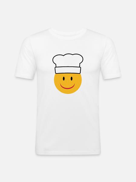 cuisiner - T-shirt près du corps Homme - blanc