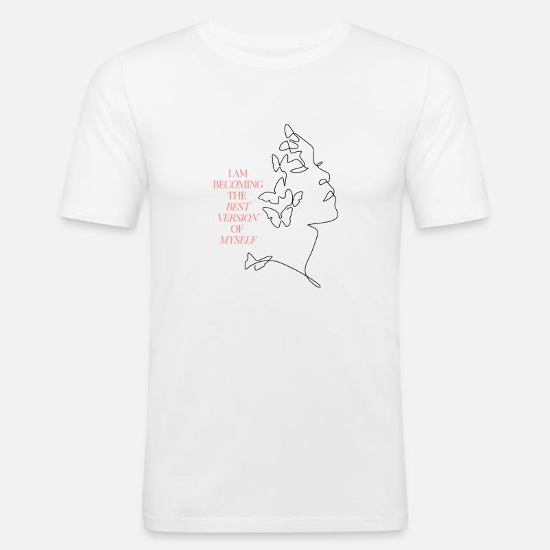 Beste Version von mir selbst - Männer Slim Fit T-Shirt - Weiß
