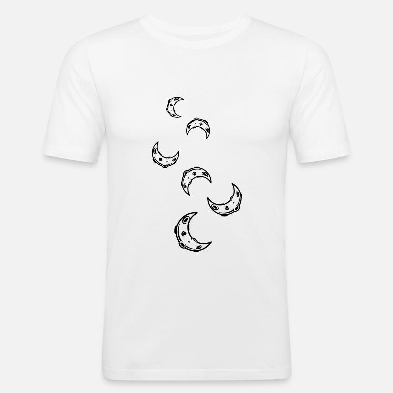Mond Icon symbol - Männer Slim Fit T-Shirt - Weiß