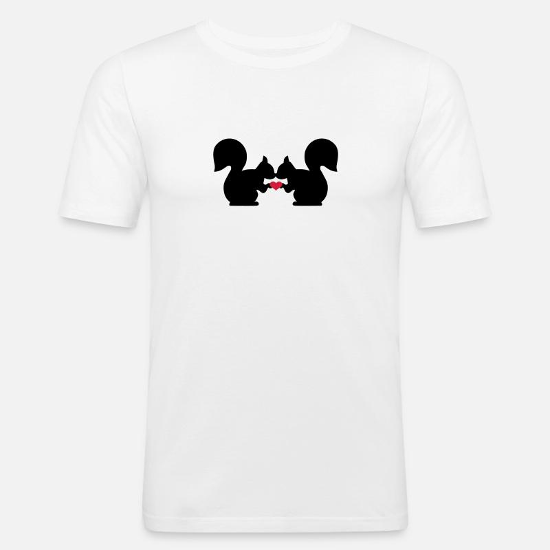 Eichhörnchen - Männer Slim Fit T-Shirt - Weiß