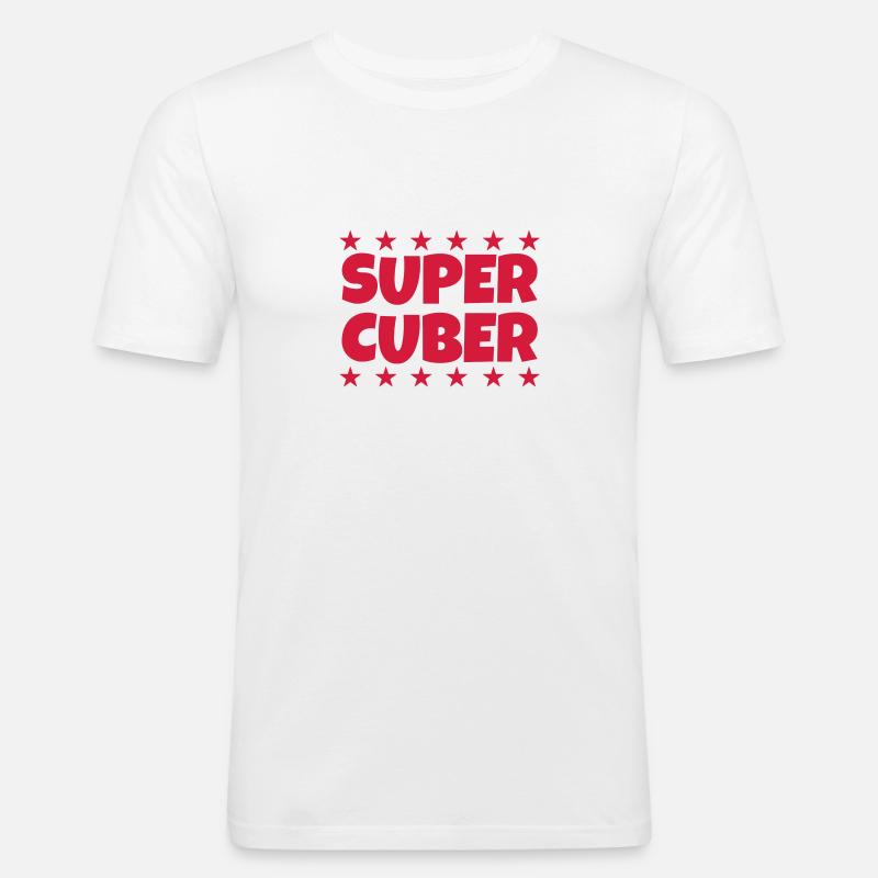 Cubing / Cube / Cuber / Speedcubing - Männer Slim Fit T-Shirt - Weiß