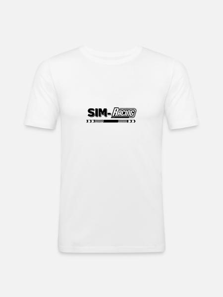 SIM RACING - Männer Slim Fit T-Shirt - Weiß