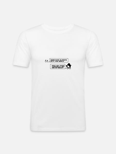 Nerd - T-shirt près du corps Homme - blanc