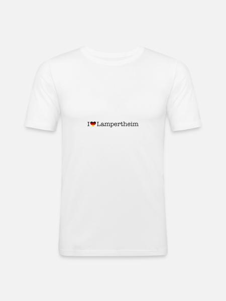 I love Lampertheim - Men's Slim Fit T-Shirt - white