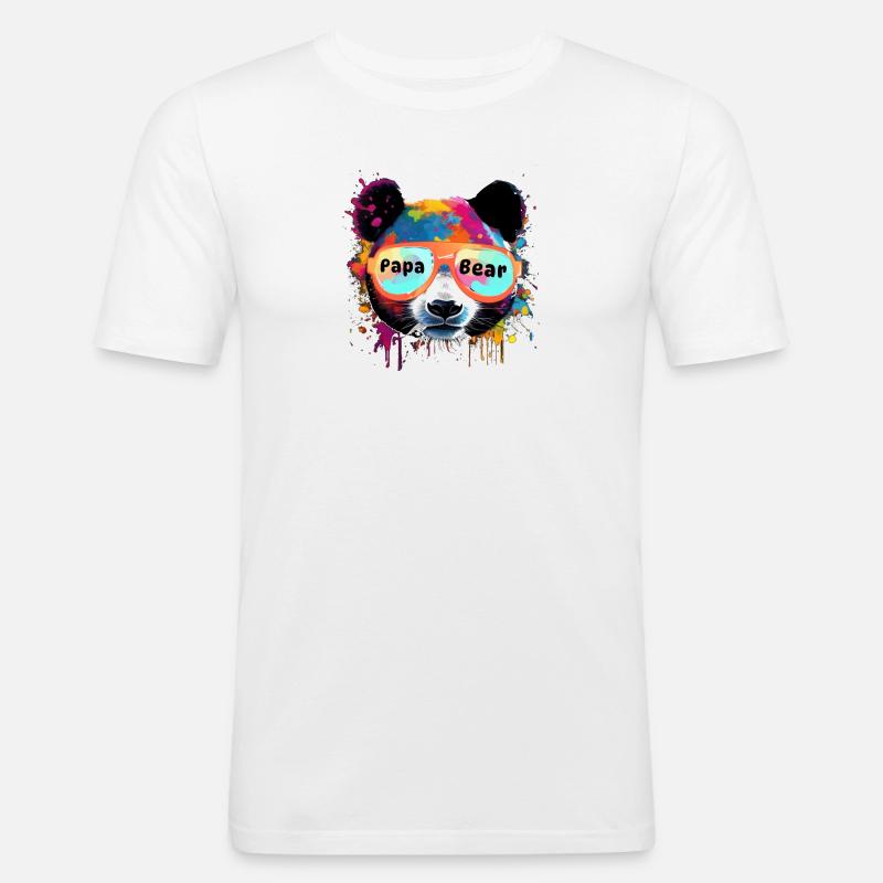 Panda,pandabär,bär, Graffiti,bun - Männer Slim Fit T-Shirt - Weiß