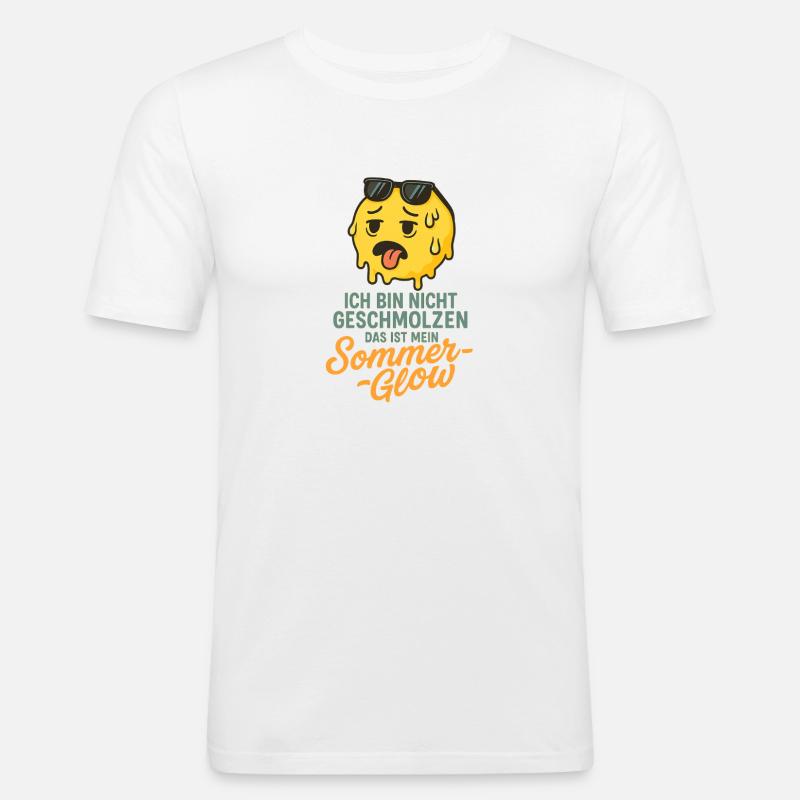 Summer Glow - Männer Slim Fit T-Shirt - Weiß