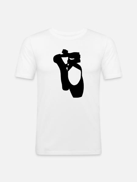 Chaussures de ballet - T-shirt près du corps Homme - blanc