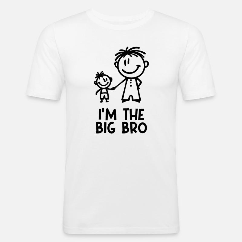 Geschwisterliebe Bruder Statement Stolzer Großer - Männer Slim Fit T-Shirt - Weiß