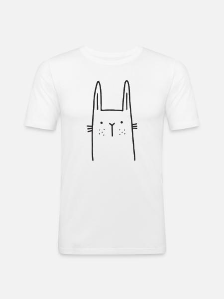 Scandi freckled bunny - Men's Slim Fit T-Shirt - white