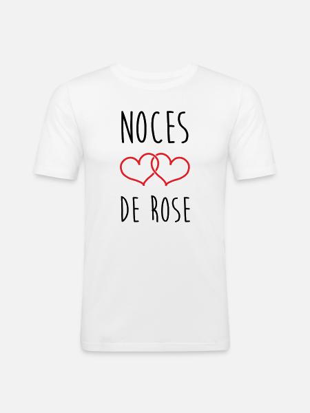 Rose Wedding 17 Years of Marriage - Men's Slim Fit T-Shirt - white