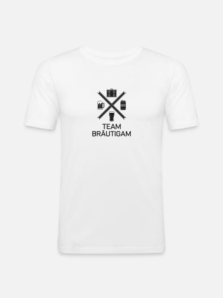 Team Bräutigam 🎩💍 - Männer Slim Fit T-Shirt - Weiß