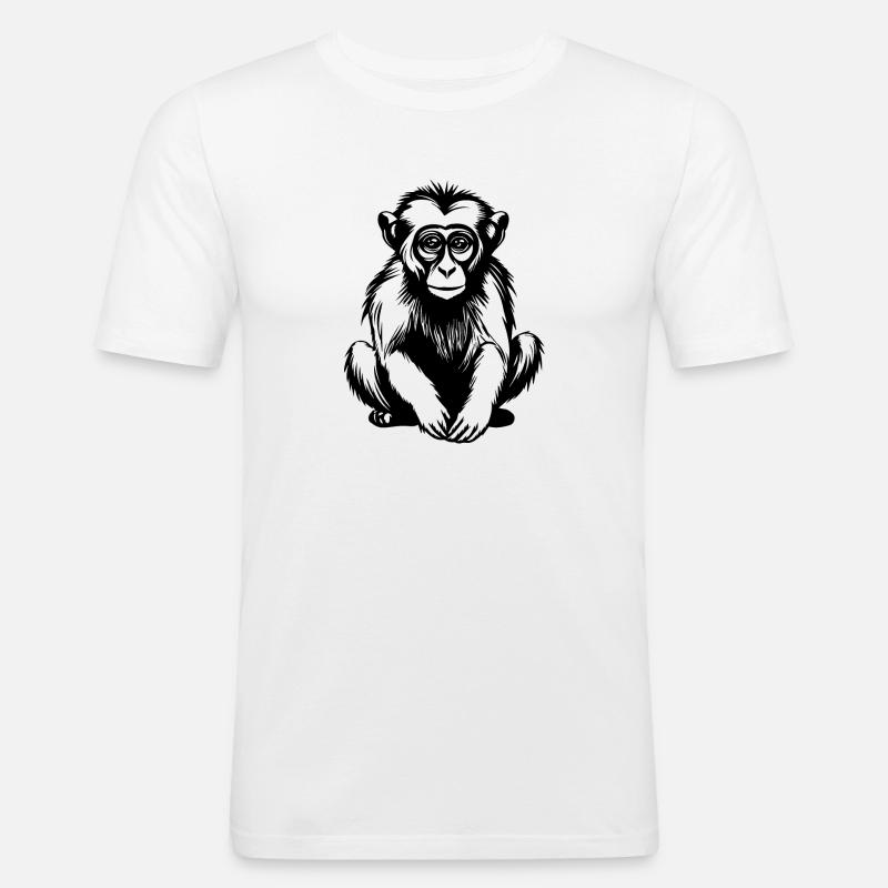 Monkey Monkey Monkey Face Jungle - Men's Slim Fit T-Shirt - white