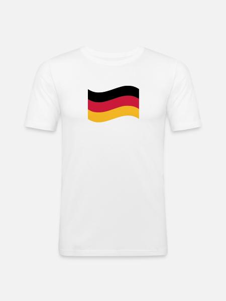 Deutschland - Männer Slim Fit T-Shirt - Weiß