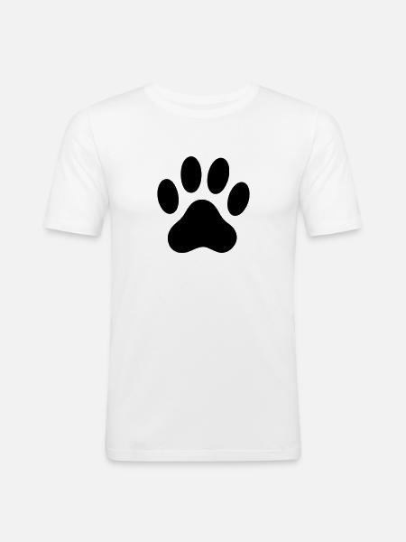Hunde-Paste - Männer Slim Fit T-Shirt - Weiß