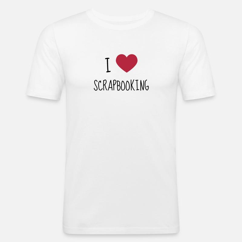 Scrapbooking / Scraper / Scrapeuse / Scrapeur - T-shirt près du corps Homme - blanc
