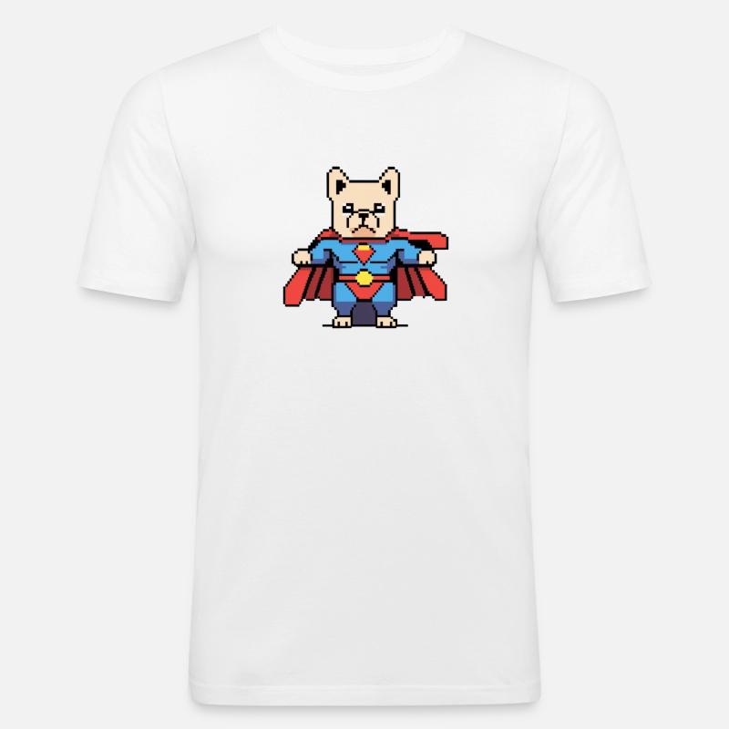 PixelPaws - Männer Slim Fit T-Shirt - Weiß