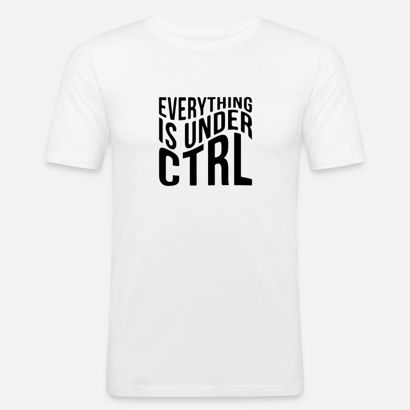 Everything is under CTRL - Men's Slim Fit T-Shirt - white