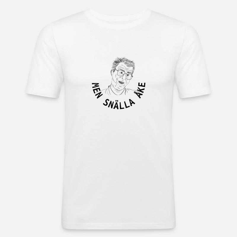Aber bitte Åke - Männer Slim Fit T-Shirt - Weiß